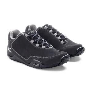 KURU Mens Atom Walking Sneakers US 13 Wide EU 47 Black Grey EUC Kuru Atom 2 Mens Size 13E Black White Athletic Running  main image 4